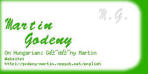 martin godeny business card